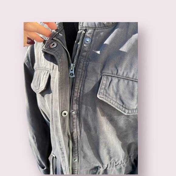 Lucky Brand – live in love women’s size L gray jacket with drawstring waist - Picture 5 of 11